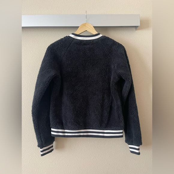 P.J. Salvage Black Teddy Bomber Jacket - Picture 5 of 8